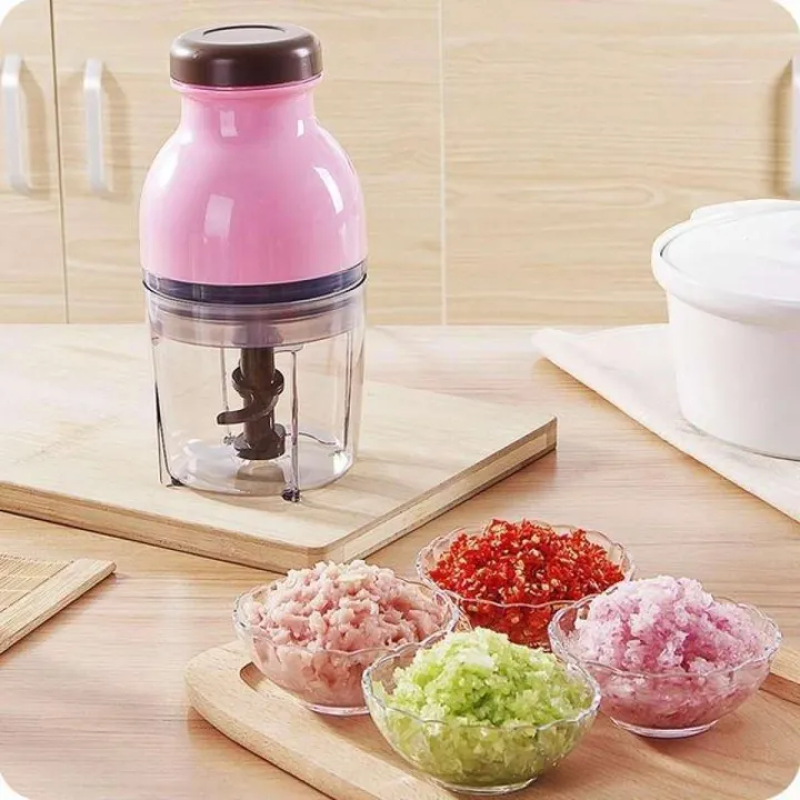 Powerful Speed Electric Capsule Cutter & Blander food Processor Pink thumbnail