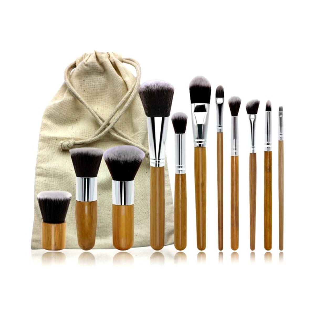 Bamboo Make Up Brush set | 11pcs thumbnail
