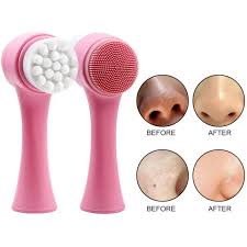 Face Manual Portable Cleaning Massage Brush Deep Cleansing Pores Skin Care Hot Double-sided Silicone Cleansing Tool thumbnail