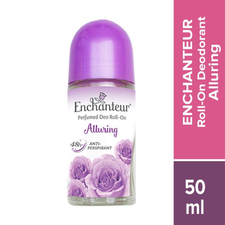 Enchanteur Alluring Anti-Perspirant Deodorant Roll-On For Women| 48-Hours Long Odour Protection| Soothing Floral French Fragrance| Quick Drying & Non-Sticky| 50ml thumbnail