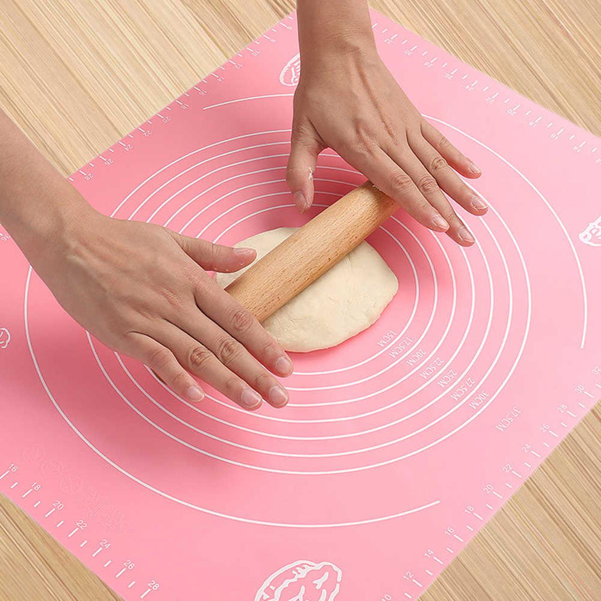 Silicone Mat with Measurements For Baking Mat, Dough Pad with Scales Sugar craft, Fondant  thumbnail