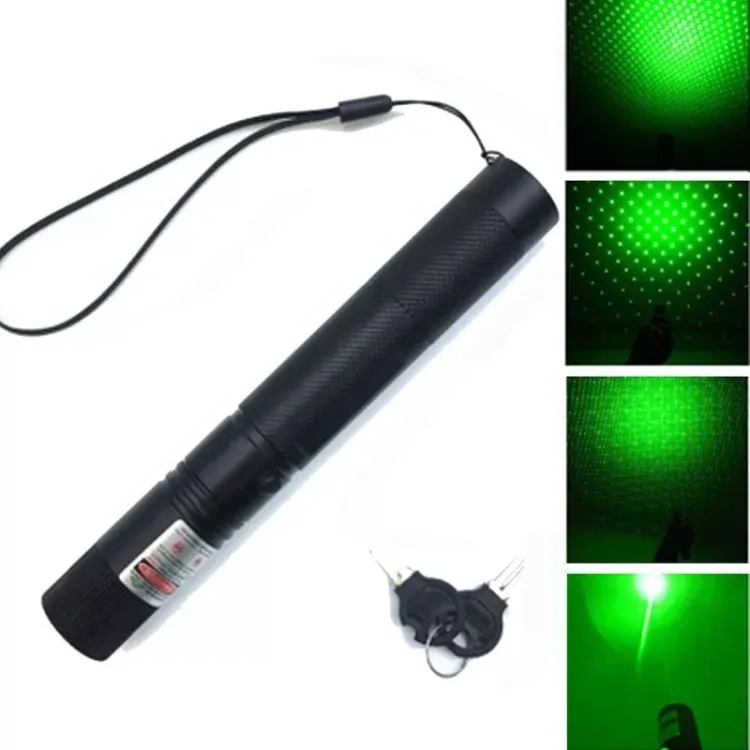 10 Mile 532nm Adjustable Focus Green Laser Pointer Beam Light Pen + Star Cap 5mw thumbnail