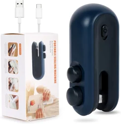 Discover the Portable Mini Sealing Machine: a handheld food sealer for snacks and chips, featuring a rechargeable Type-C