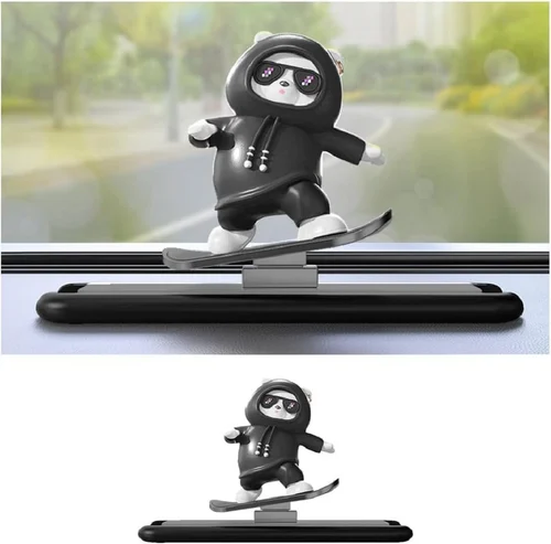 CUTE SLIDING BEAR CAR DASHBOARD TOY thumbnail
